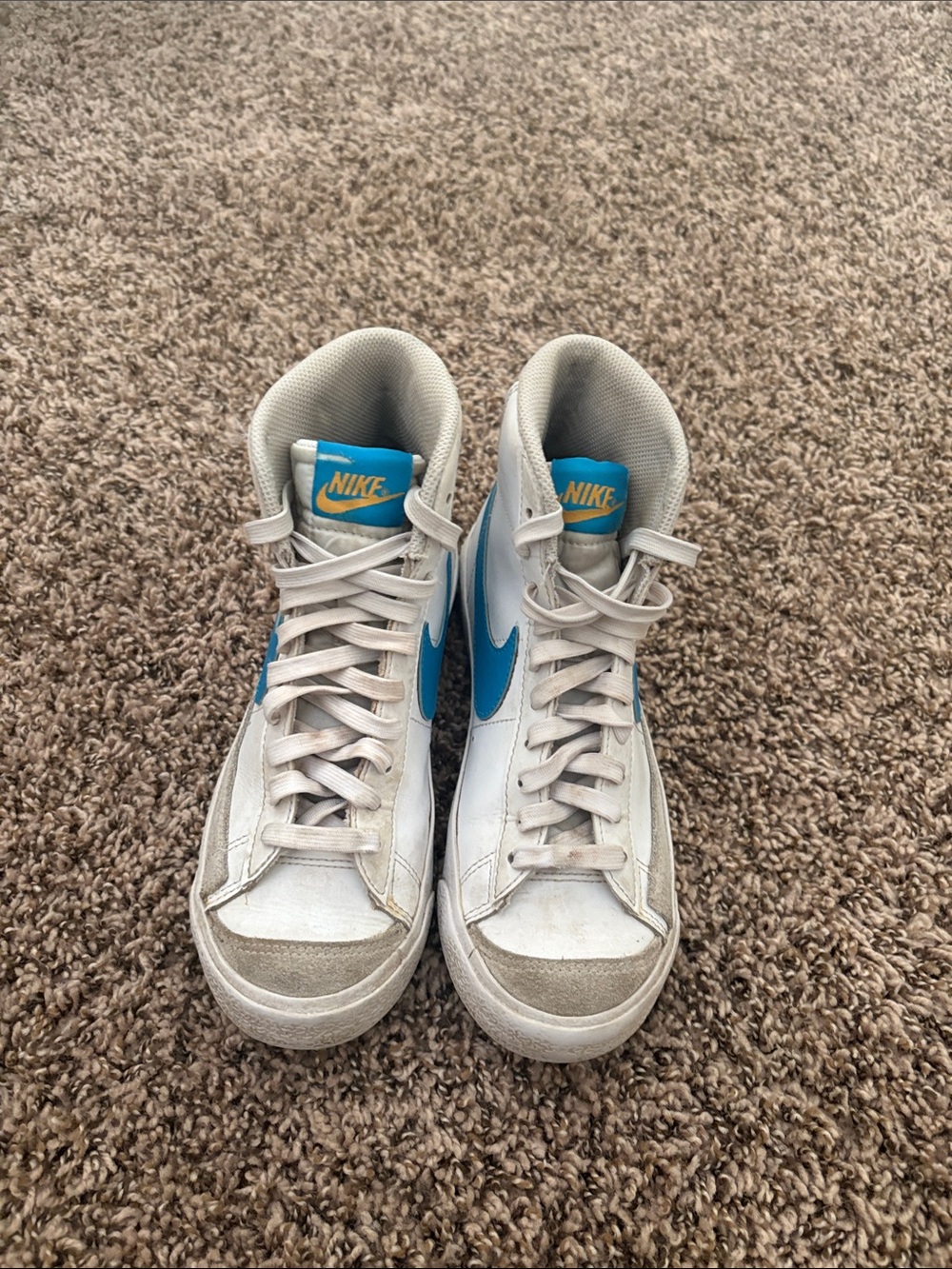 Nike Blazer Mid '77 GS White Laser Blue Yellow Ochre